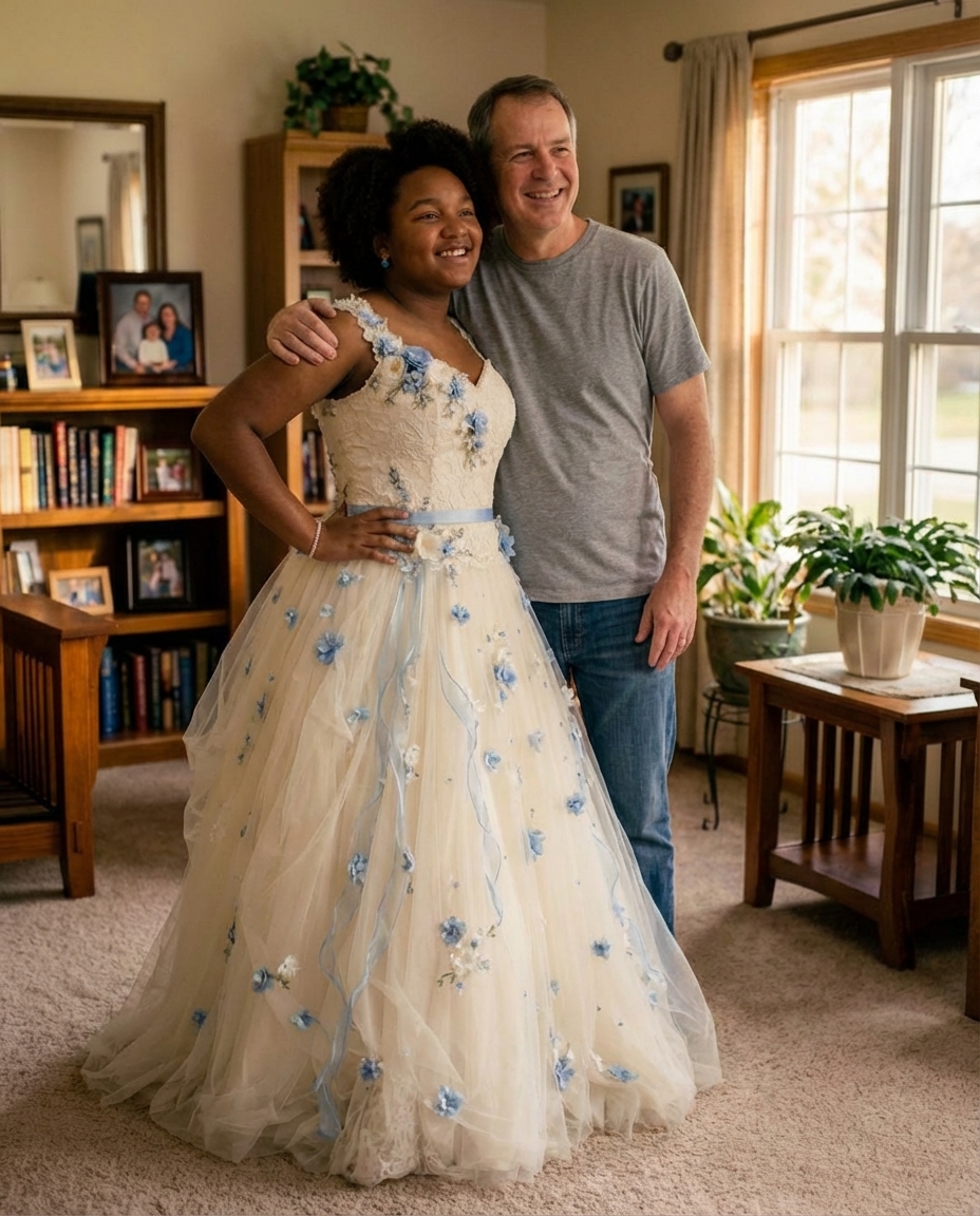 My Dad Turned My Late Mother’s Wedding Dress Into My Prom Gown—Then One Cruel Comment Changed the Night