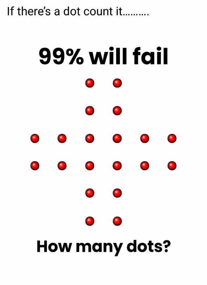 How many dots do you see?