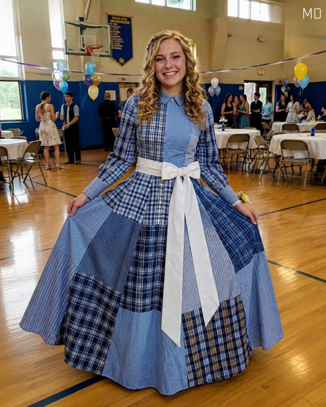 My classmates mocked the prom dress I made from my late father’s shirts — until the principal shared the story behind it.