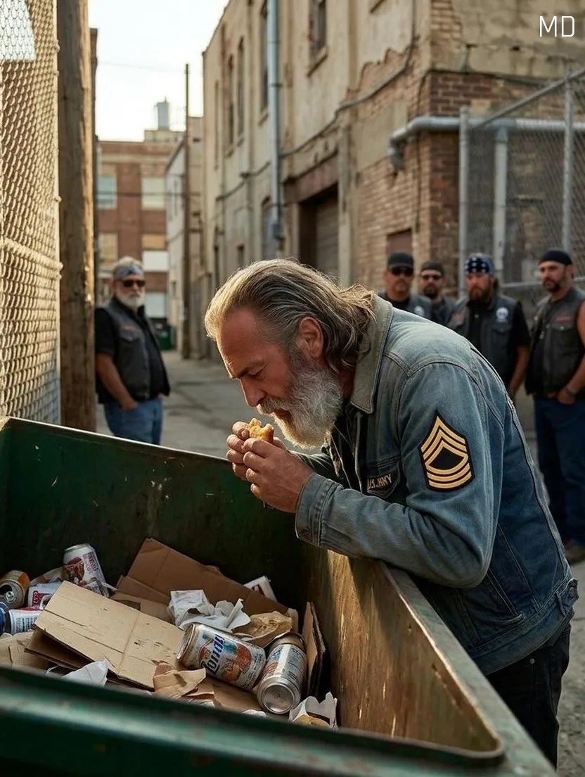An Elderly Veteran Was Looking for a Meal Behind a Restaurant — Then a Group of Fellow Veterans Stepped In