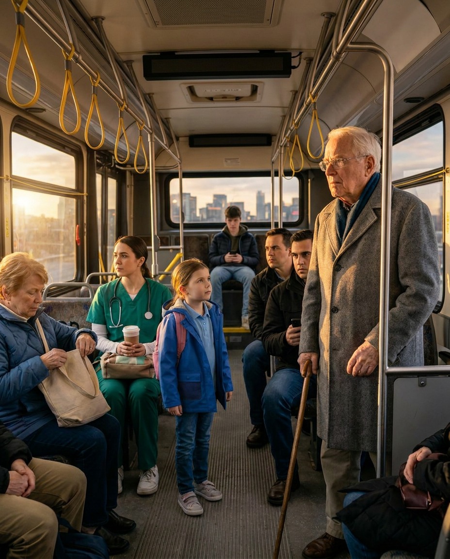 When a Little Girl Gave Up Her Seat for an Elderly Stranger, No One Expected What Happened Next
