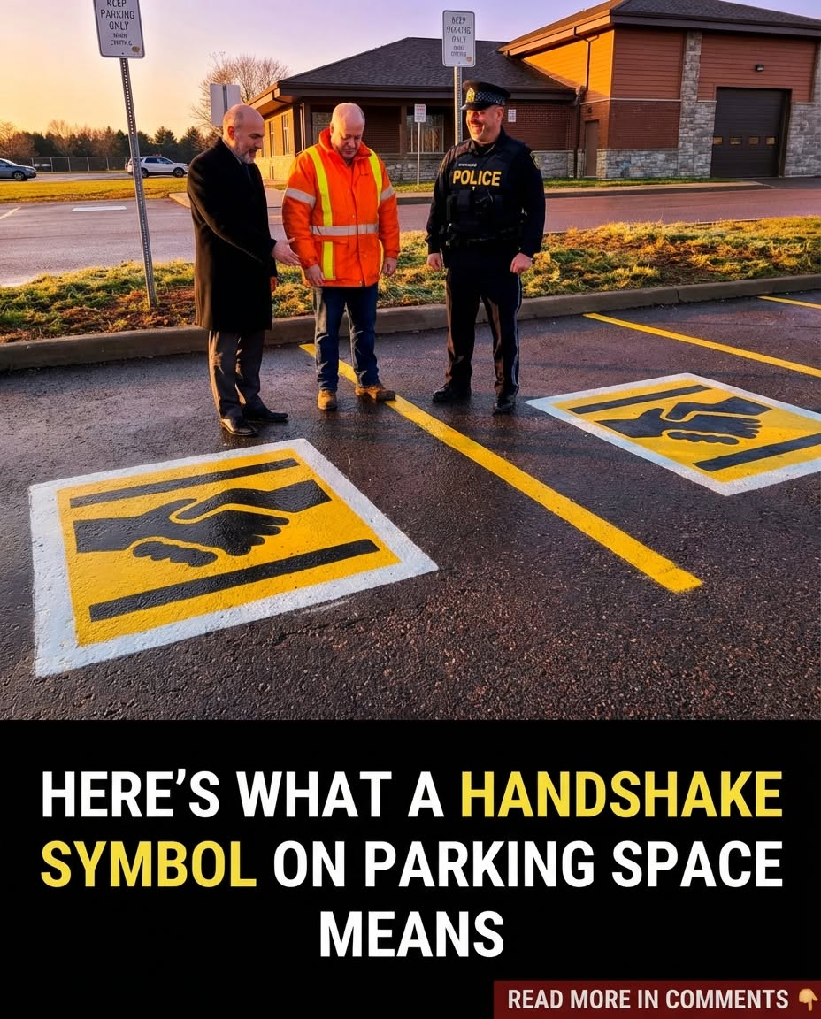 That Handshake Symbol in a Parking Lot Isn’t Random — Here’s What It Really Means