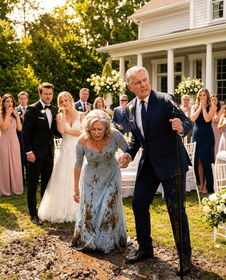 My Son’s Bride Pushed My Wife Into the Mud at the Wedding… Then I Ended the Celebration With One Speech