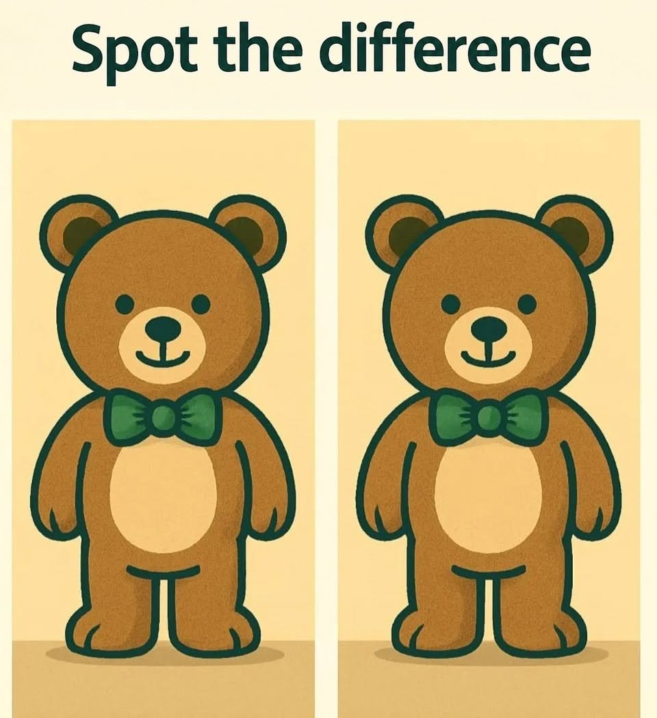 Spot the Difference: Two Teddy Bears Spot the Difference: Two Teddy Bears