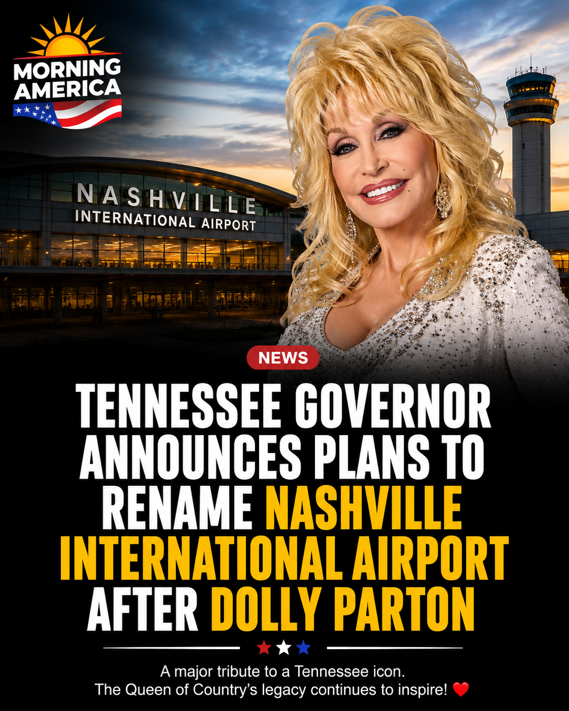 Tennessee Proposal Would Rename Nashville International Airport in Honor of Dolly Parton