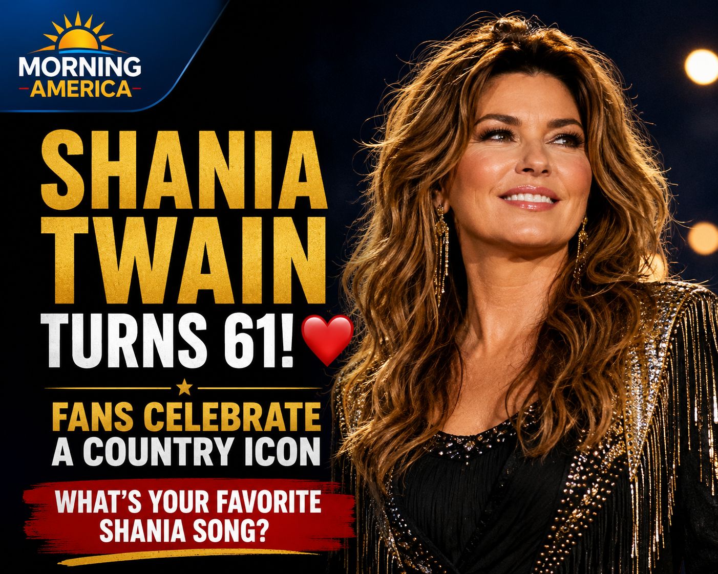 Shania Twain Turns 61 as Fans Celebrate a Country Music Icon ❤️🎶