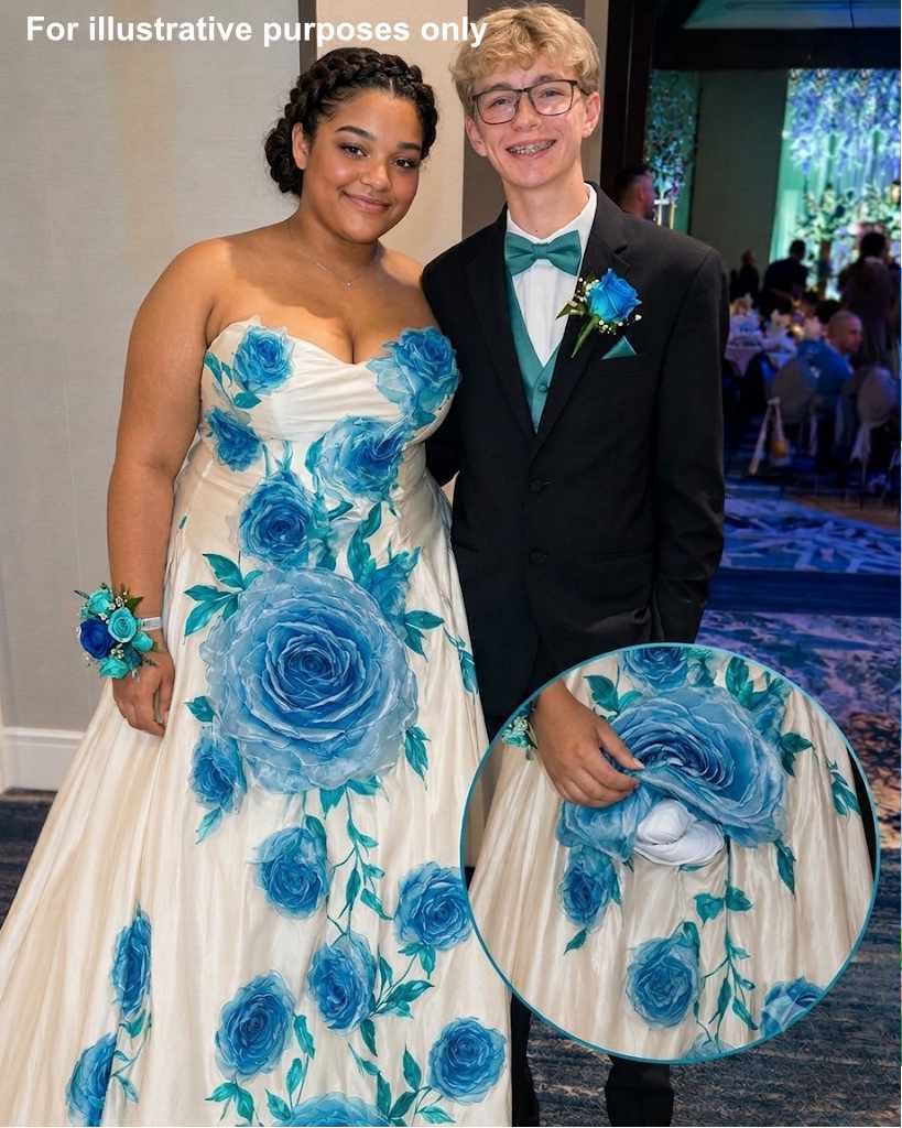 My Daughter’s Best Friend Sewed Her a Prom Dress After Every Shop Turned Her Away – What He Hid in the Blue Flowers Left the Whole Room Silent