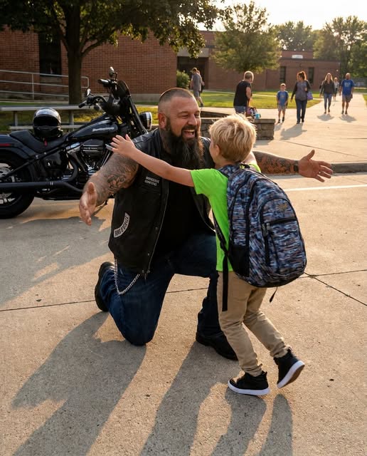 My 7-Year-Old Son Ran Into the Arms of a Huge Bearded Biker—Then He Said, “I Guess This Is How You’ll Find Out”