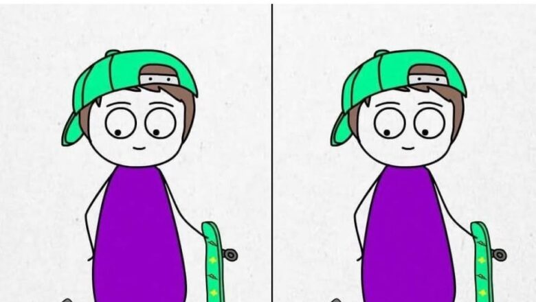 Spot 1 Difference: Skater Boy and the Mystery Cat.