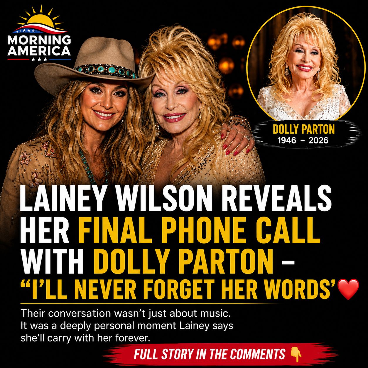 Lainey Wilson Remembers Her Final Phone Call With Dolly Parton — A Conversation She’ll Carry Forever