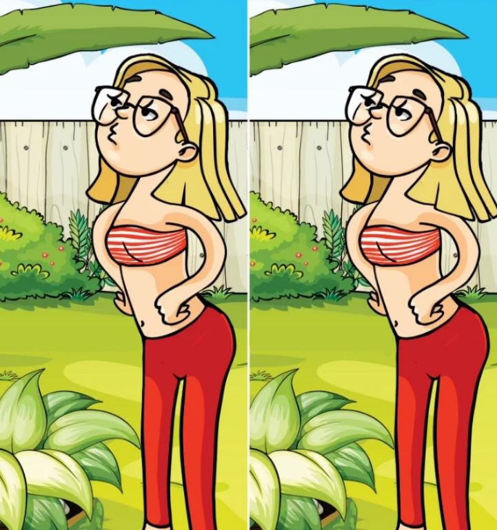 Spot 1 Difference: Blonde Girl in the Garden! Spot 1 Difference: Blonde Girl in the Garden!