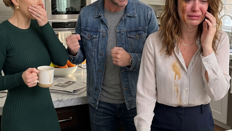 This morning, I told my husband I refused to pay for my mother-in-law’s European vacation, and he immediately exploded. During the argument, he st:ru:ck the kitchen counter, sending a cup of hot tea sp:ill:ing over me. Then he pointed at the door and shouted, “Transfer the money right now or get out of this house!” I quietly left. The next morning, he returned with his mother, but both of them froze when they saw what I was holding…