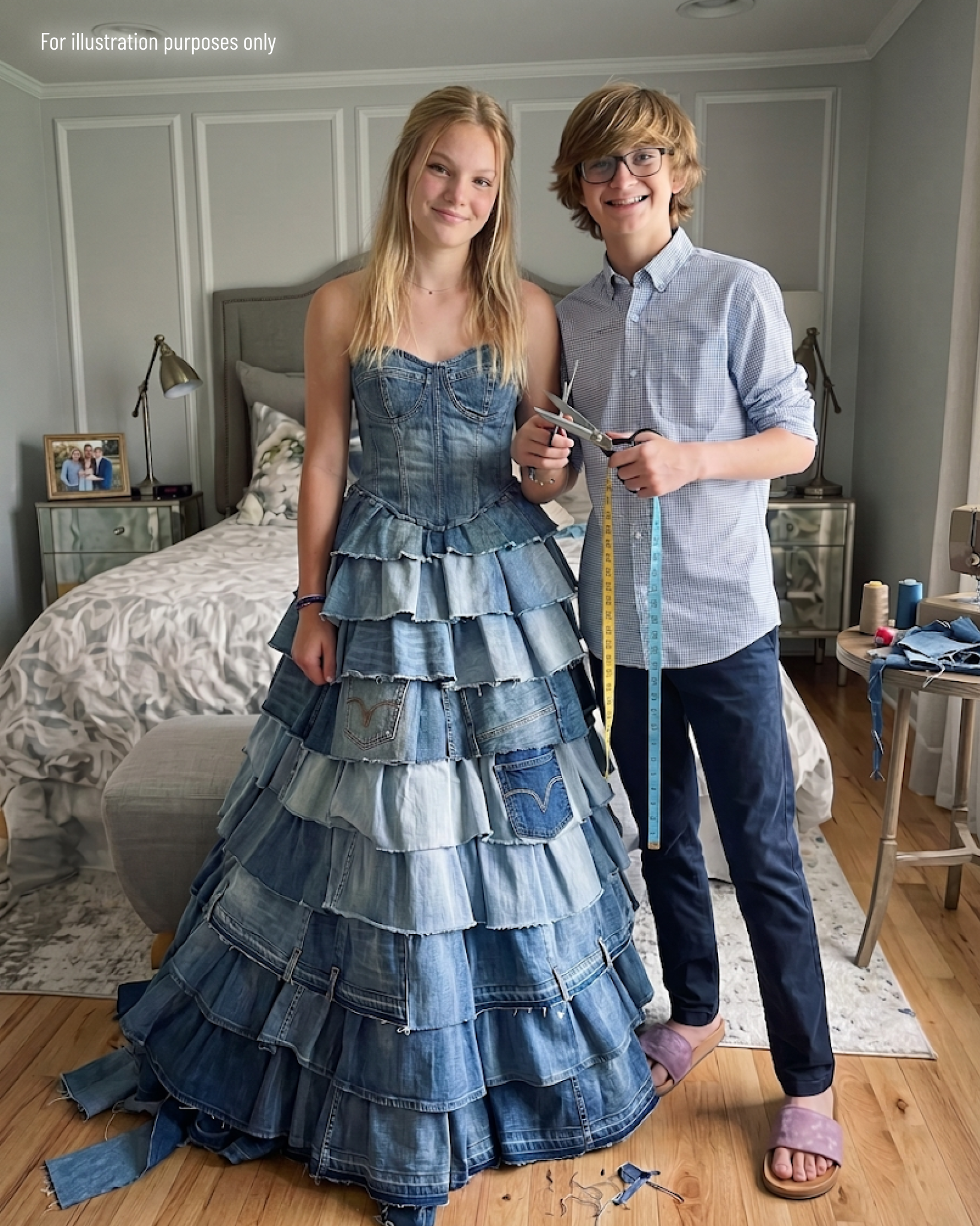My stepmom refused to buy me a prom dress, so my 15-year-old brother made one from our late mom’s old jeans — she came to watch me get laughed at, until the principal took the mic My stepmom refused to buy me a prom dress, so my 15-year-old brother made one from our late mom’s old jeans — she came to watch me get laughed at, until the principal took the mic