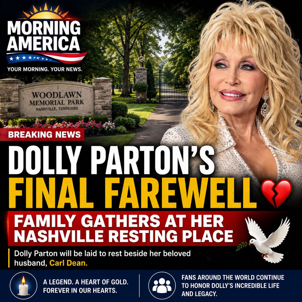 Dolly Parton’s Final Farewell: Loved Ones Gather at Her Nashville Resting Place