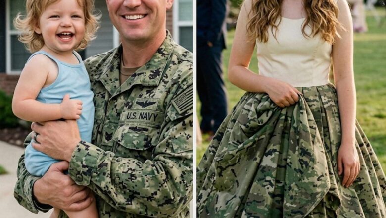 I made my prom dress from my late dad’s Army uniform to honor him — my stepmother m0ck33333d me until an Army officer showed up with a letter my father had left for her