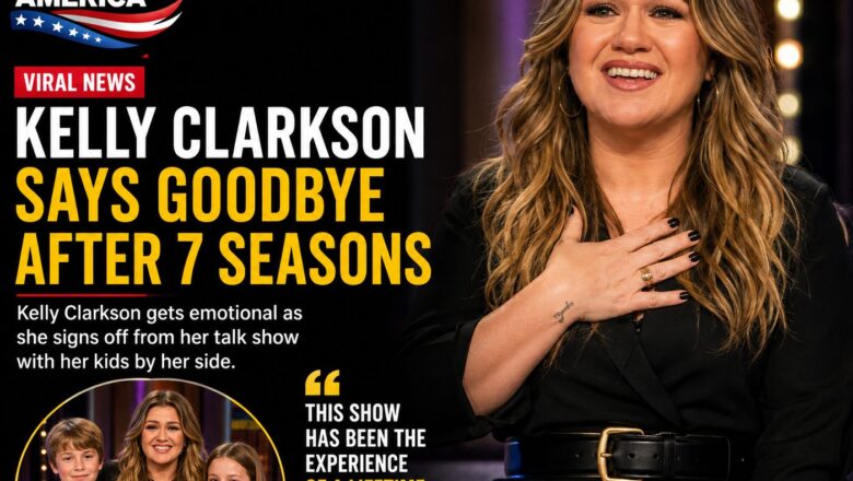Kelly Clarkson Says Emotional Goodbye After 7 Seasons — With Her Children by Her Side