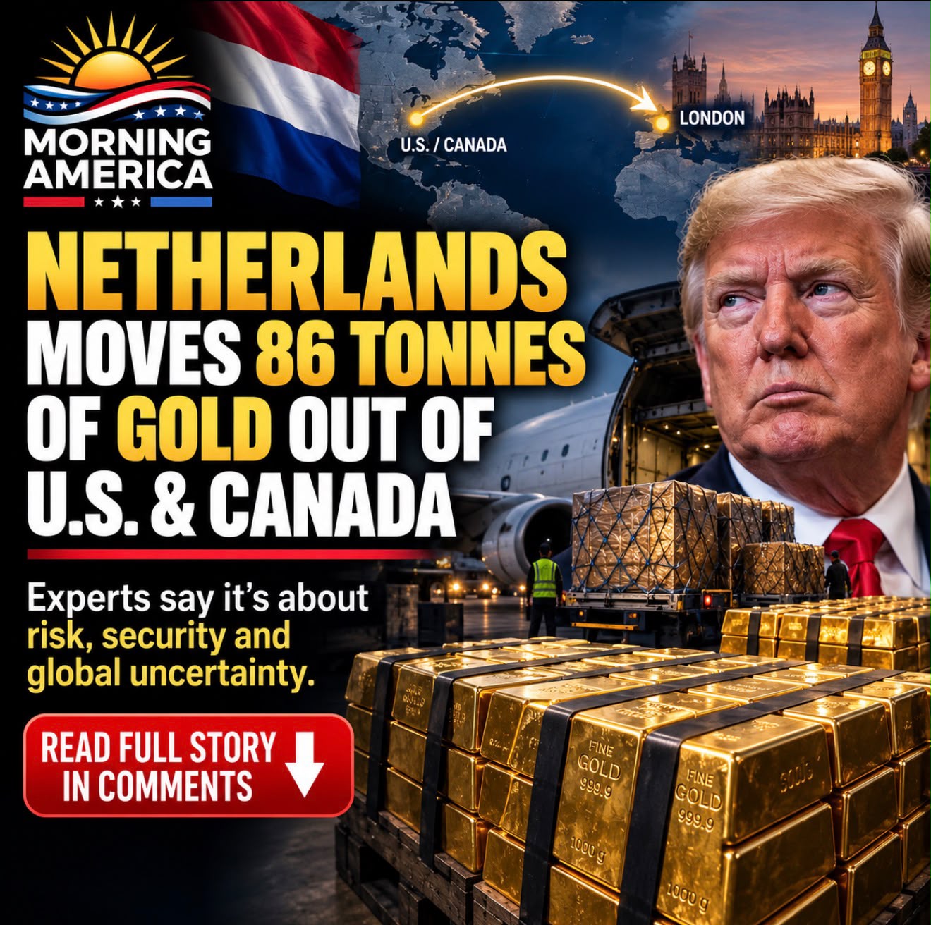 The Netherlands Moved 86 Tonnes of Gold Out of North America — Experts Say the Timing Is No Coincidence The Netherlands Moved 86 Tonnes of Gold Out of North America — Experts Say the Timing Is No Coincidence