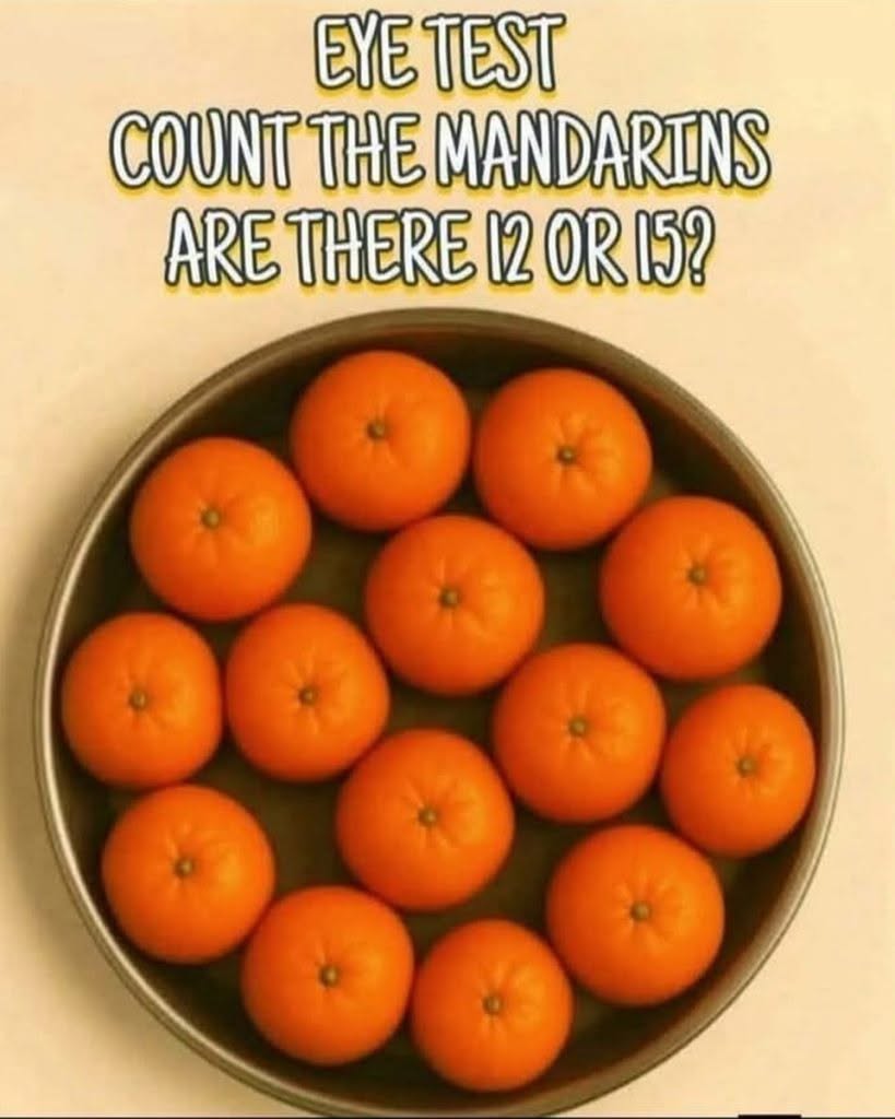 EYE TEST: Count The Mandarins.