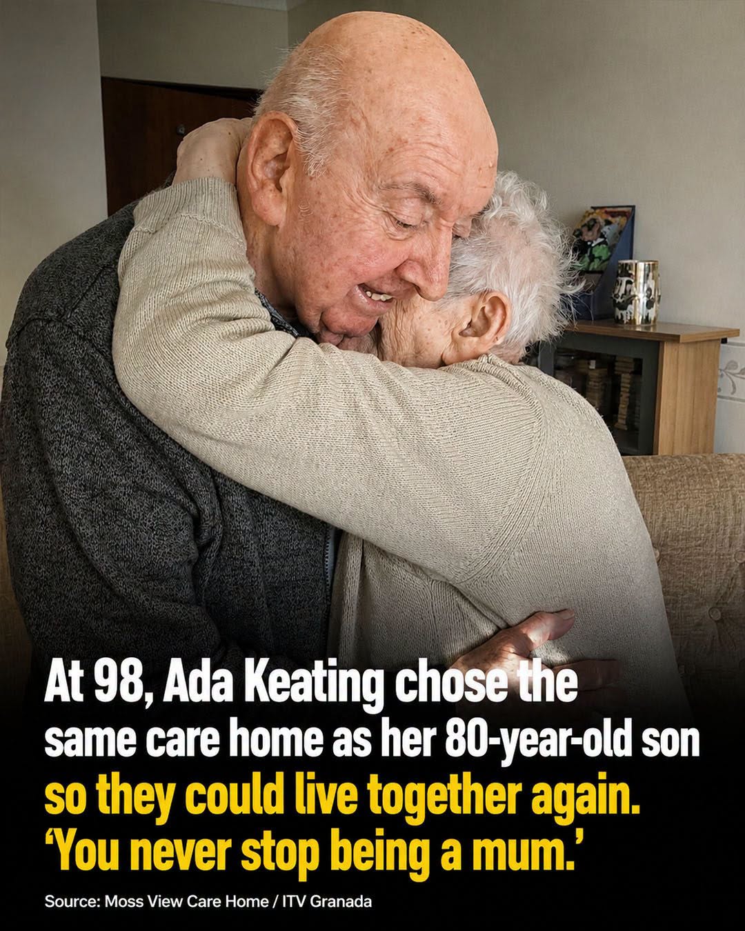 At 98 years old, Ada Keating made sure distance would not separate her from her 80-year-old son. At 98 years old, Ada Keating made sure distance would not separate her from her 80-year-old son.