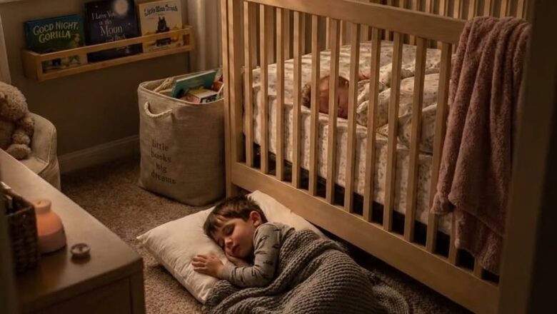 My Son Slept Under His Baby Sister’s Crib Every Night — Then I Heard What He Whispered in the Dark