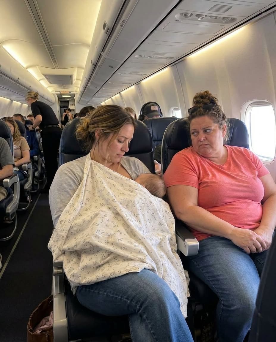 A Passenger Told Me to Hide in the Bathroom While I Fed My Baby — Then My Eight-Year-Old Daughter Showed Her Something She Never Expected