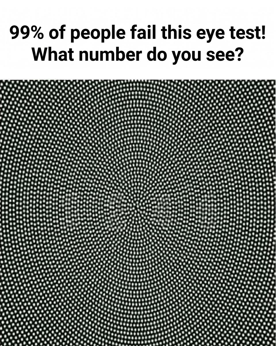 99% of people fail this eye test! What number do you see?