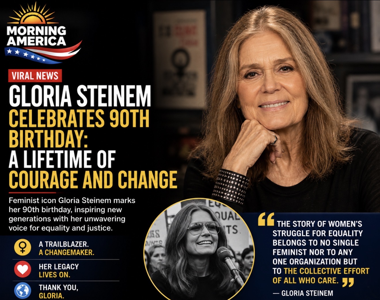 Gloria Steinem Dies at 92, Leaving Behind a Legacy That Changed American Culture